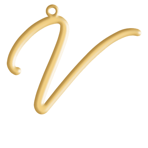 V Initial Pendant