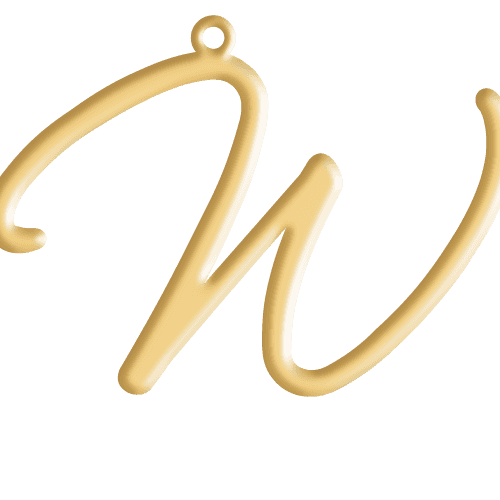 W Initial Pendant
