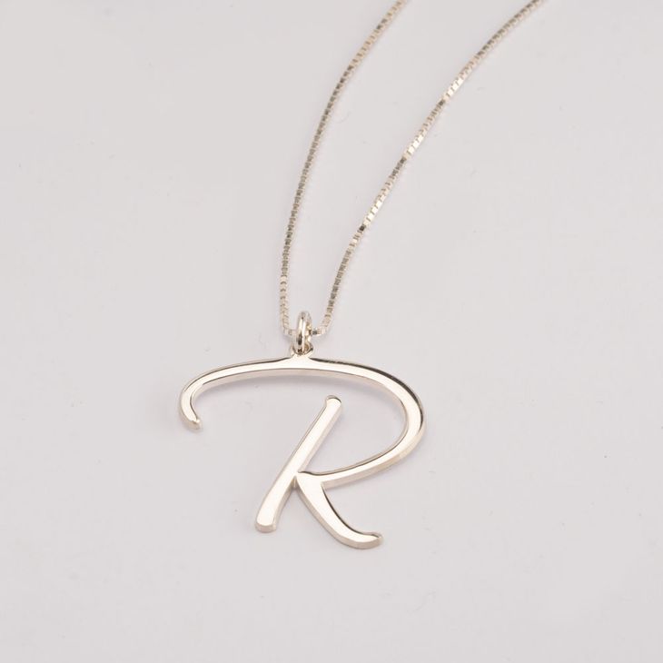 Cursive Initial Necklace information