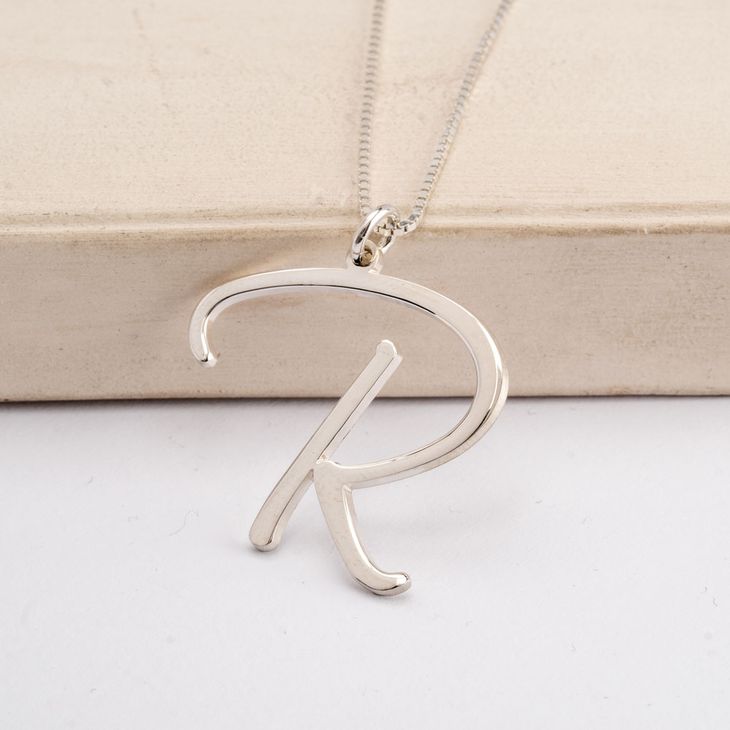 Cursive Initial Necklace information