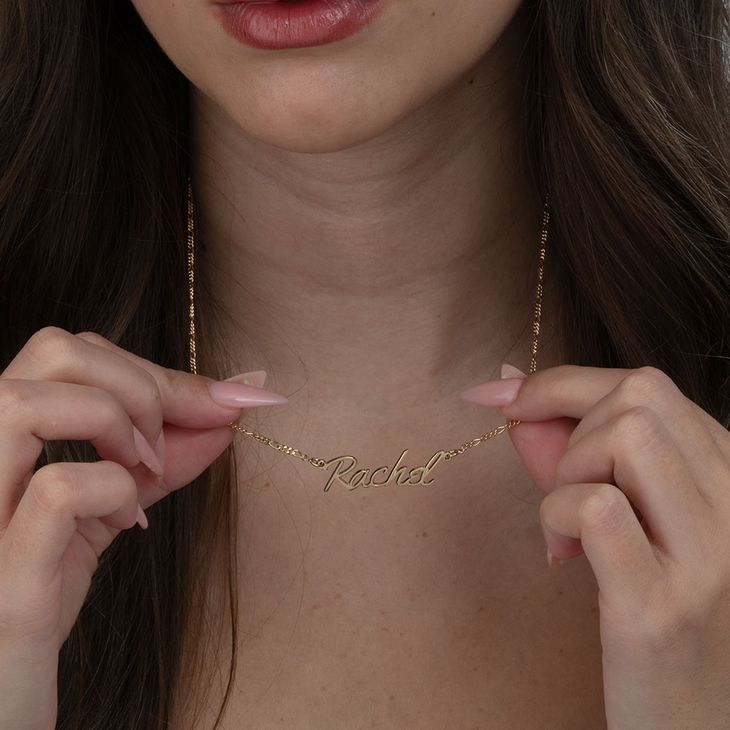 Figaro Chain Name Necklace - Tokyo - Picture 3