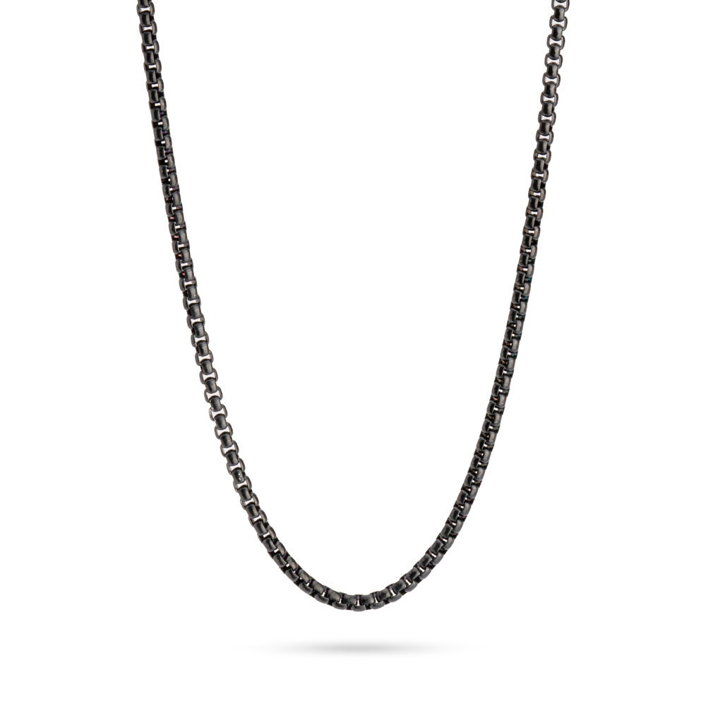 Stainless Steel Black Box Chain For Him