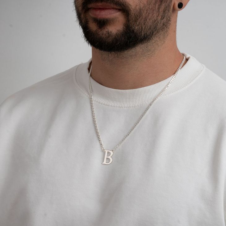 Cuban Initial Necklace model