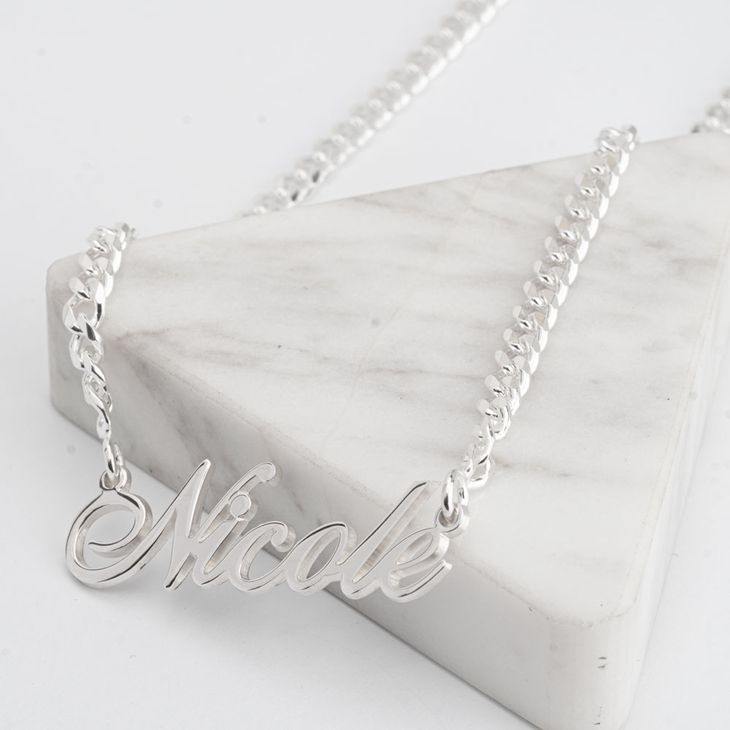 Cuban Name Necklace for Her model