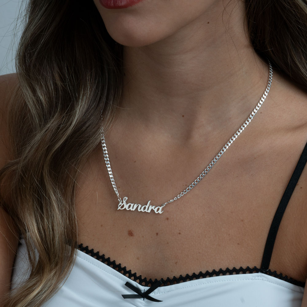Cuban Cursive Name Necklace
