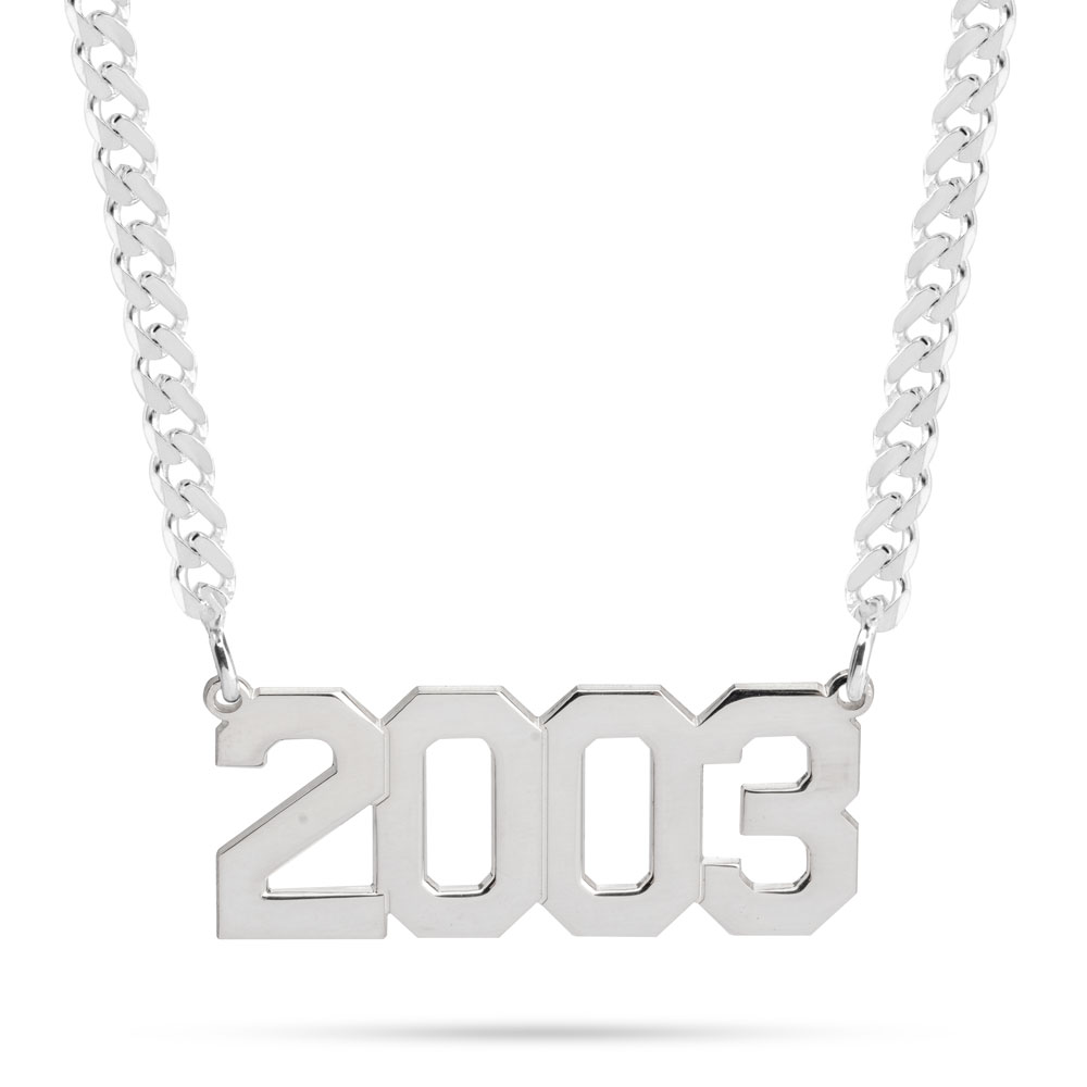 Cuban Chain Custom Year Necklace