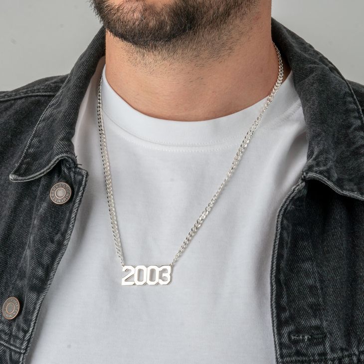 Cuban Chain Custom Year Necklace - Picture 2