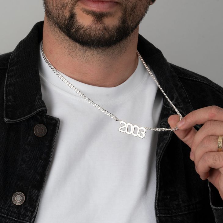Cuban Chain Custom Year Necklace model