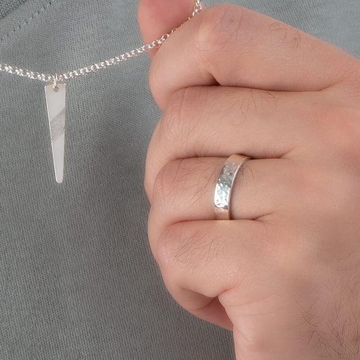 Hammered Promise Rings for Him and Her information