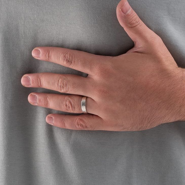 Hammered Promise Rings for Him and Her model
