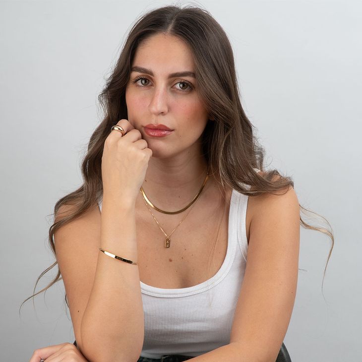 Two-Initial Vertical Bar Necklace information