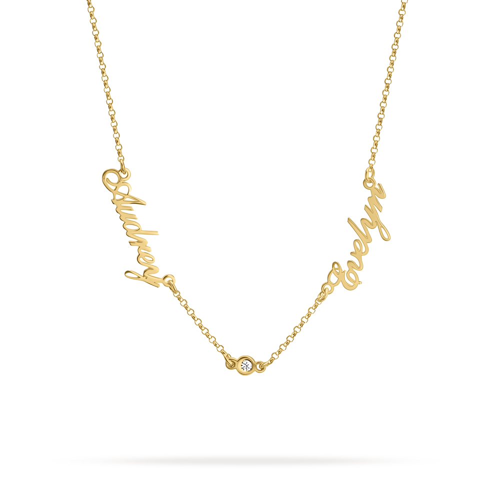 Multiple Diamond Name Necklace