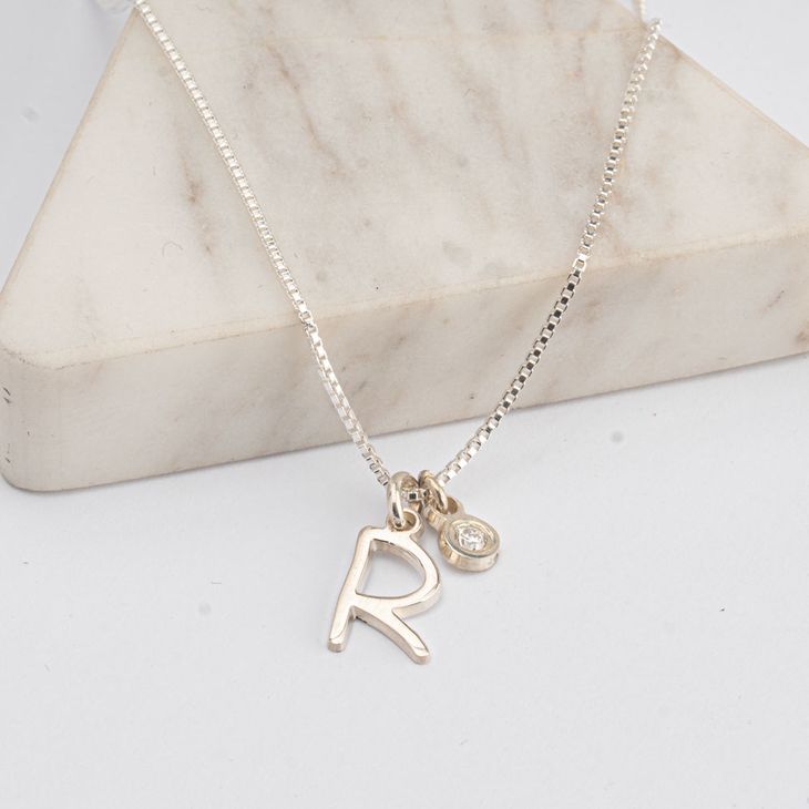 Diamond Initial Necklace information