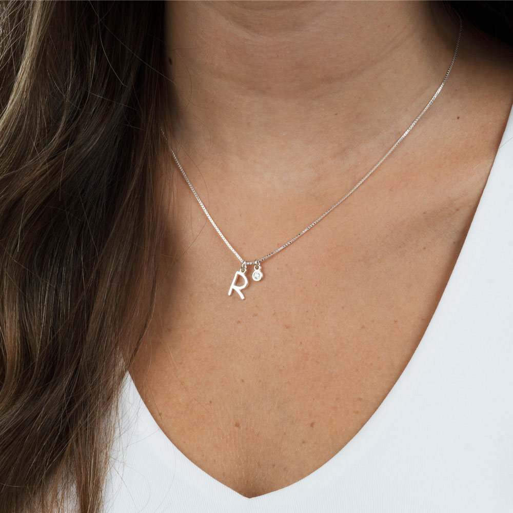 Diamond Initial Necklace