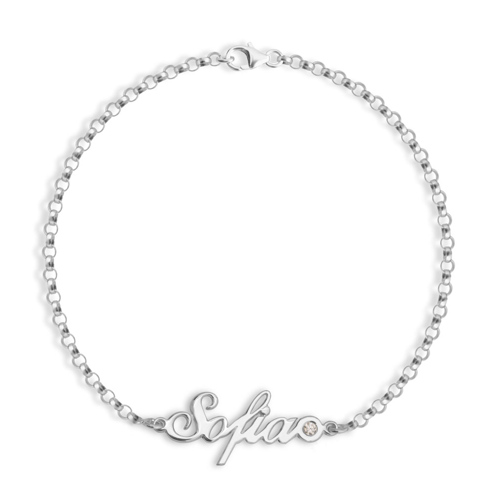Custom Diamond Name Bracelet