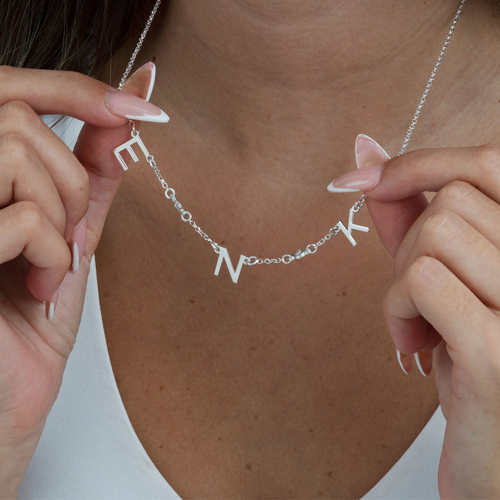 Multiple Initial Necklace with Diamonds