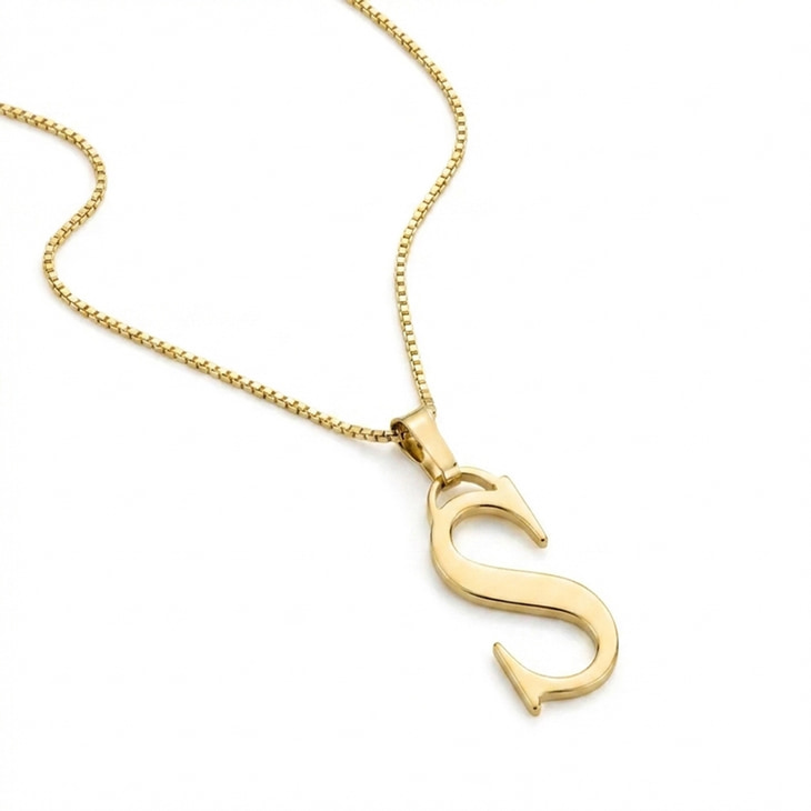Classic Initial Necklace - Picture 3