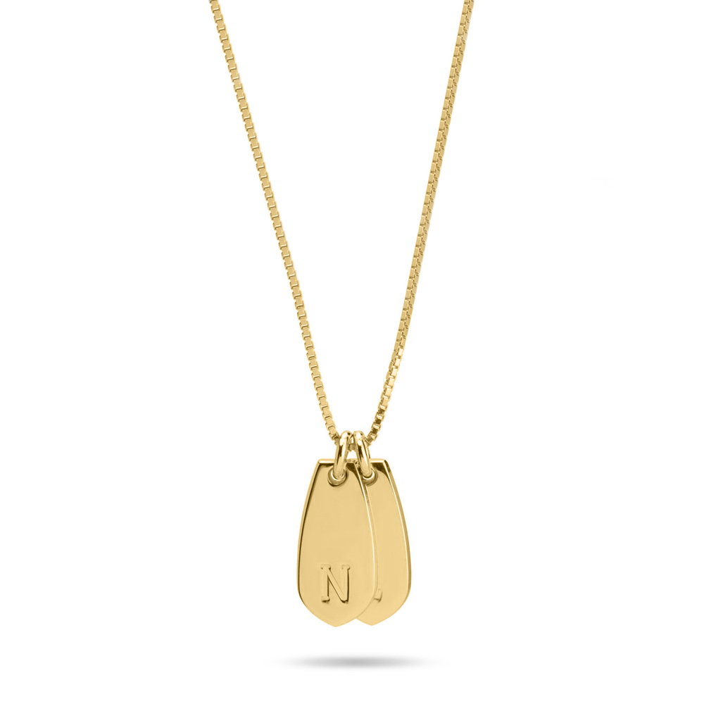 Willow Drops Necklace with Initials