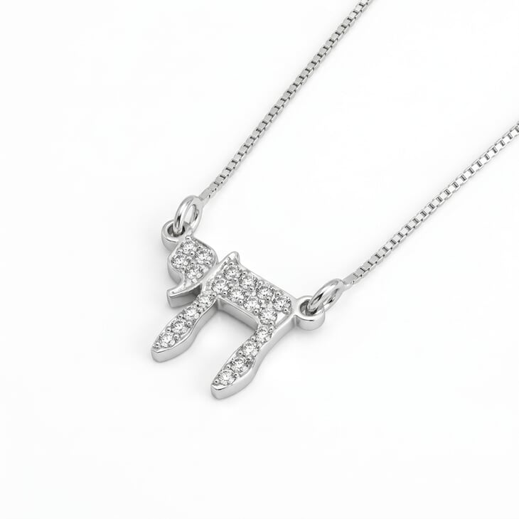 Chic silver Live Pendant Mini necklace with sparkling embellishments