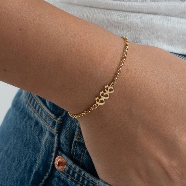 Personalized Angel Number Bracelet