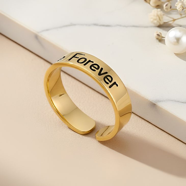 Personalized Engraved Open Ring model