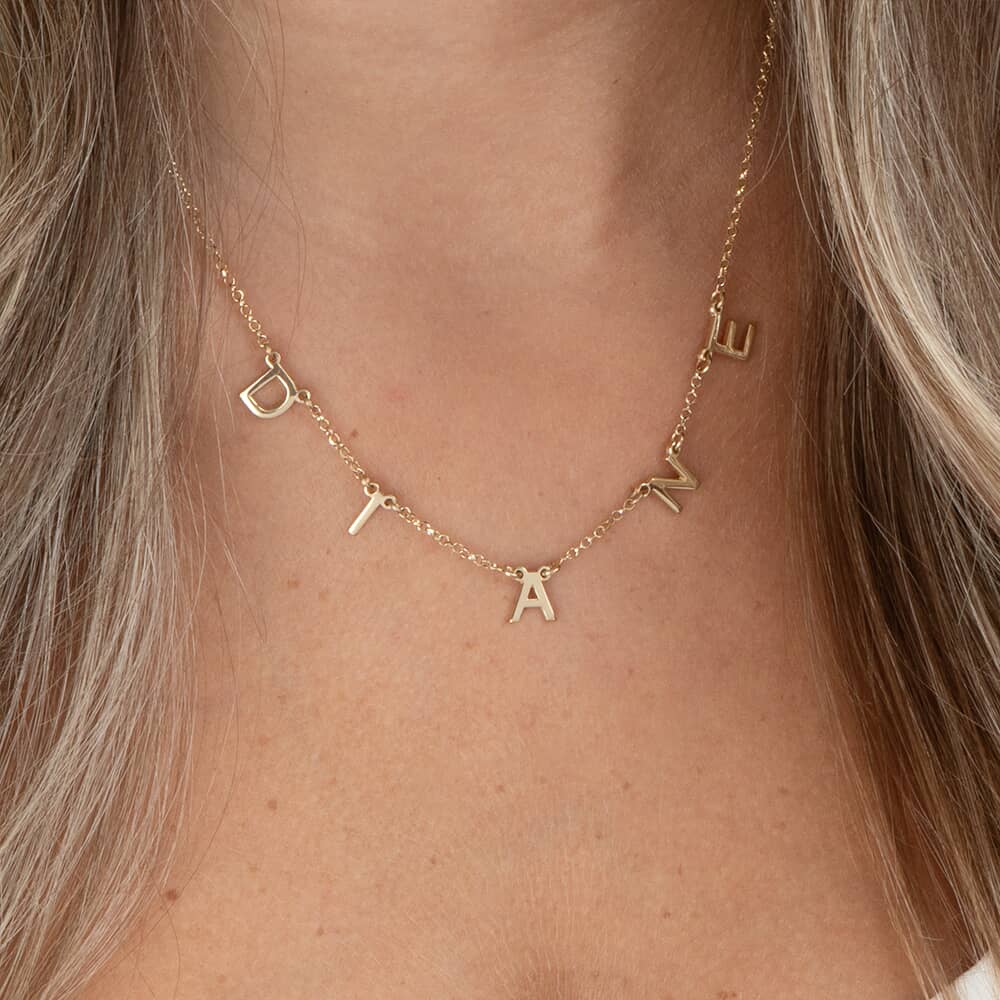 Custom Dainty Initials Choker Necklace