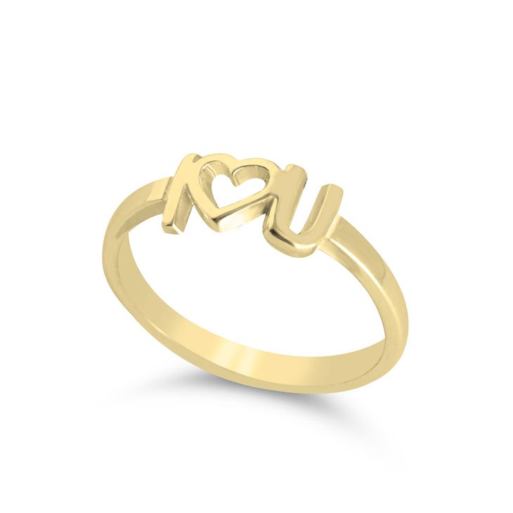Double Initial Heart Ring – Personalized Minimalist Ring for Her