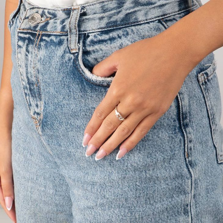 Double Initial Heart Ring – Personalized Minimalist Ring for Her model