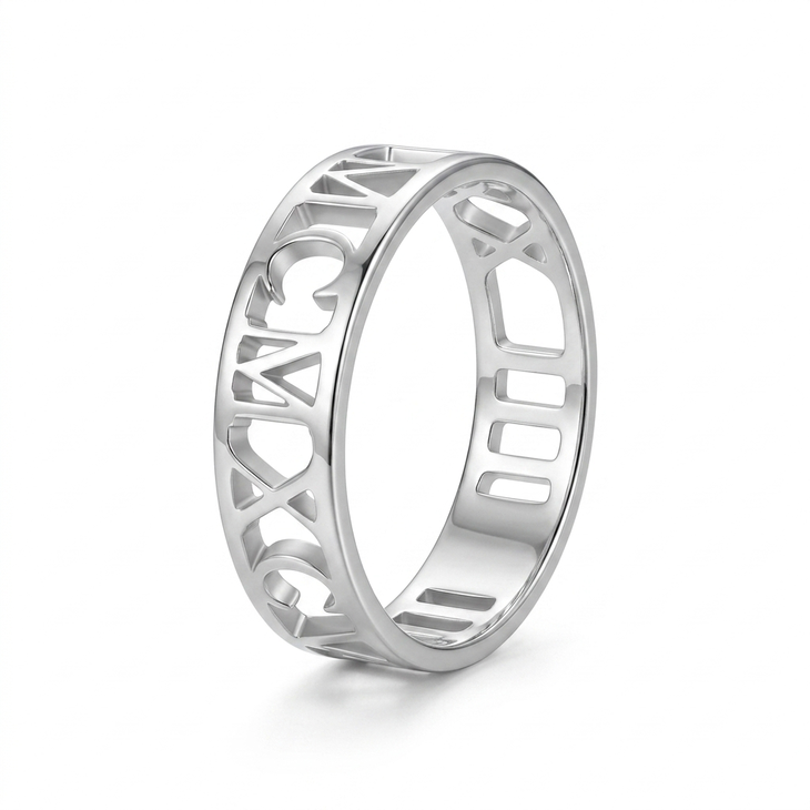 Custom Men's Roman Numeral Ring