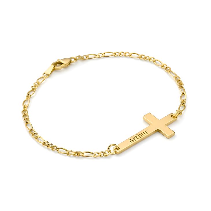 Personalized Men’s Cross Bracelet 