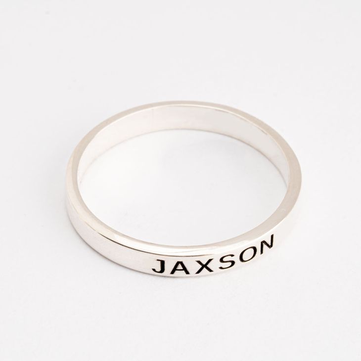 Stackable Engraved Name Ring information