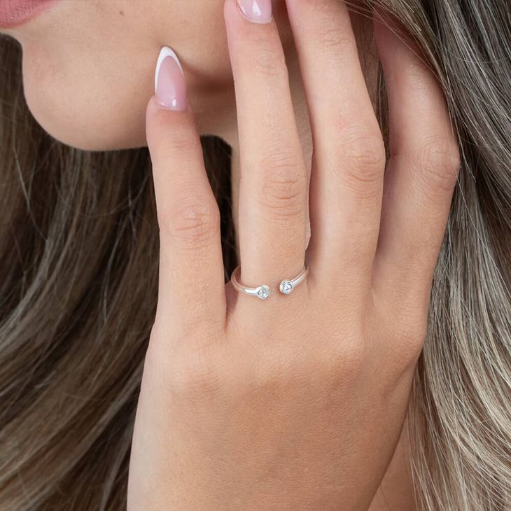 Dainty Open Diamond Ring