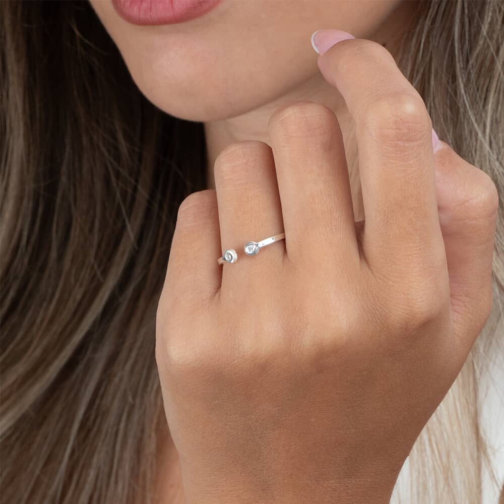 Dainty Open Diamond Ring