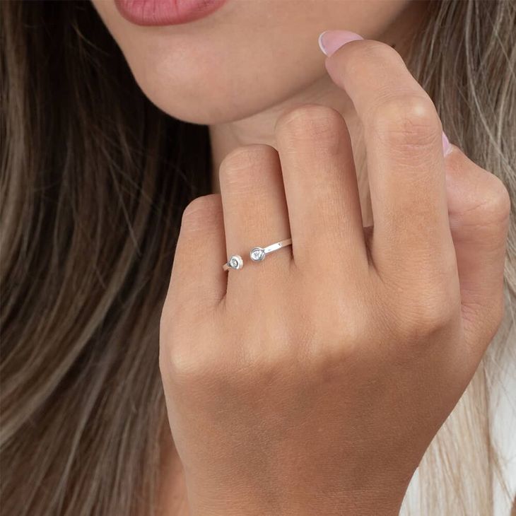 Dainty Open Diamond Ring model