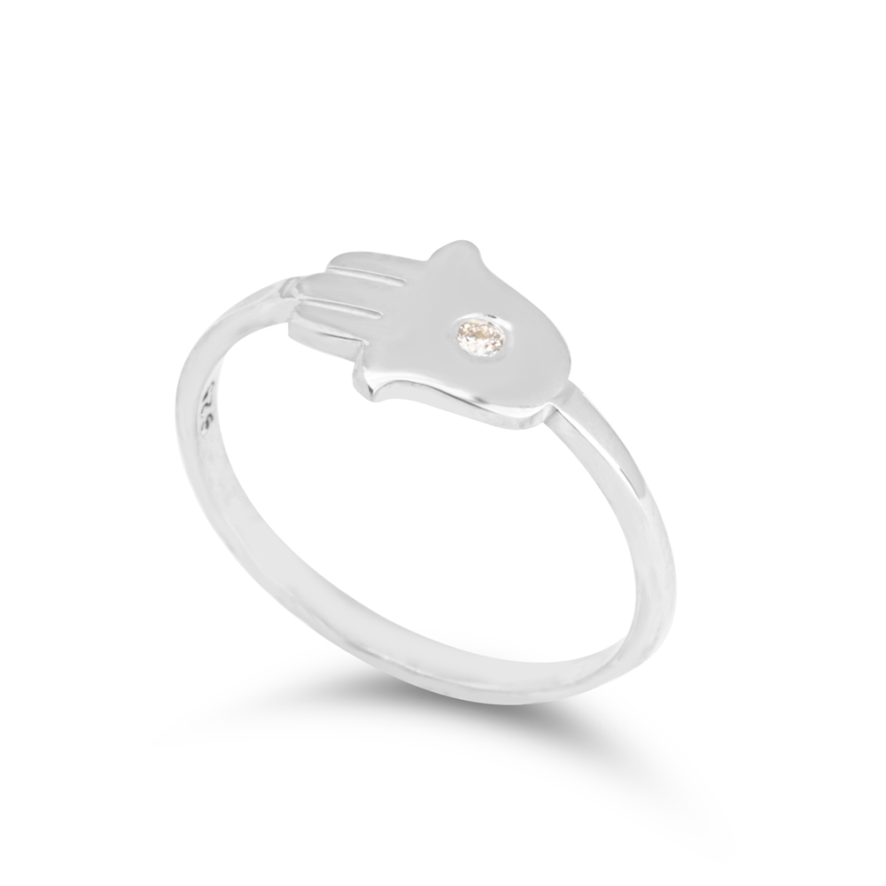 Diamond Hamsa Ring