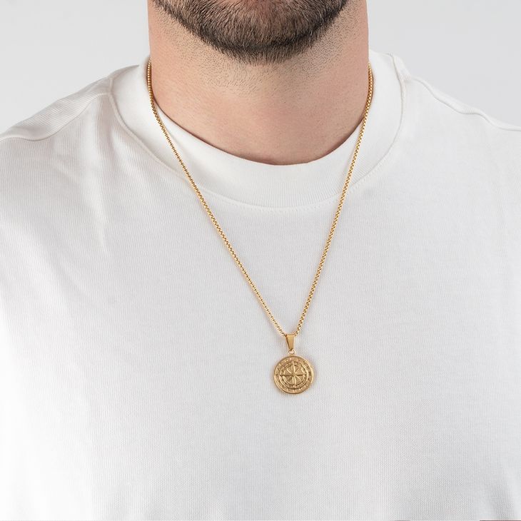 Hidden Message Compass Necklace - Picture 2