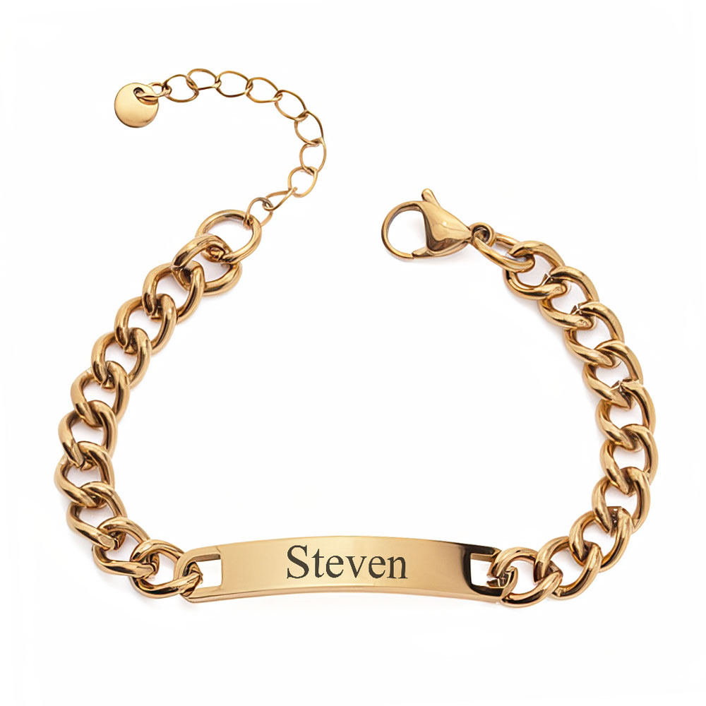 Men’s Personalised Cuban Link Bracelet