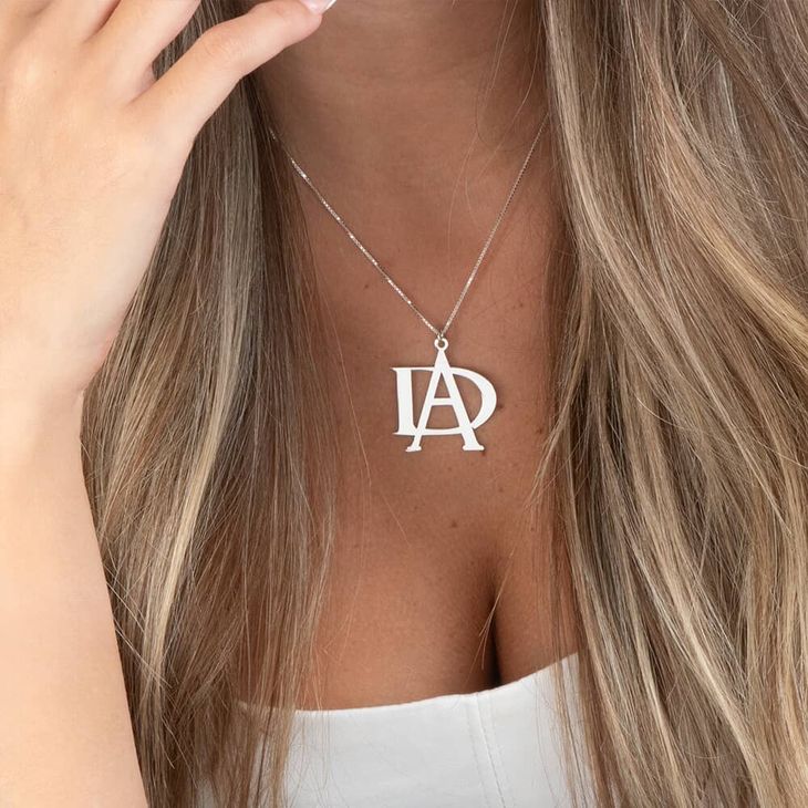 Interlocking Monogram Necklace model