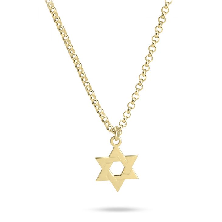Dainty Men's Star of David Pendant