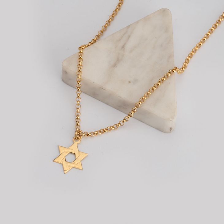 Dainty Men's Star of David Pendant model