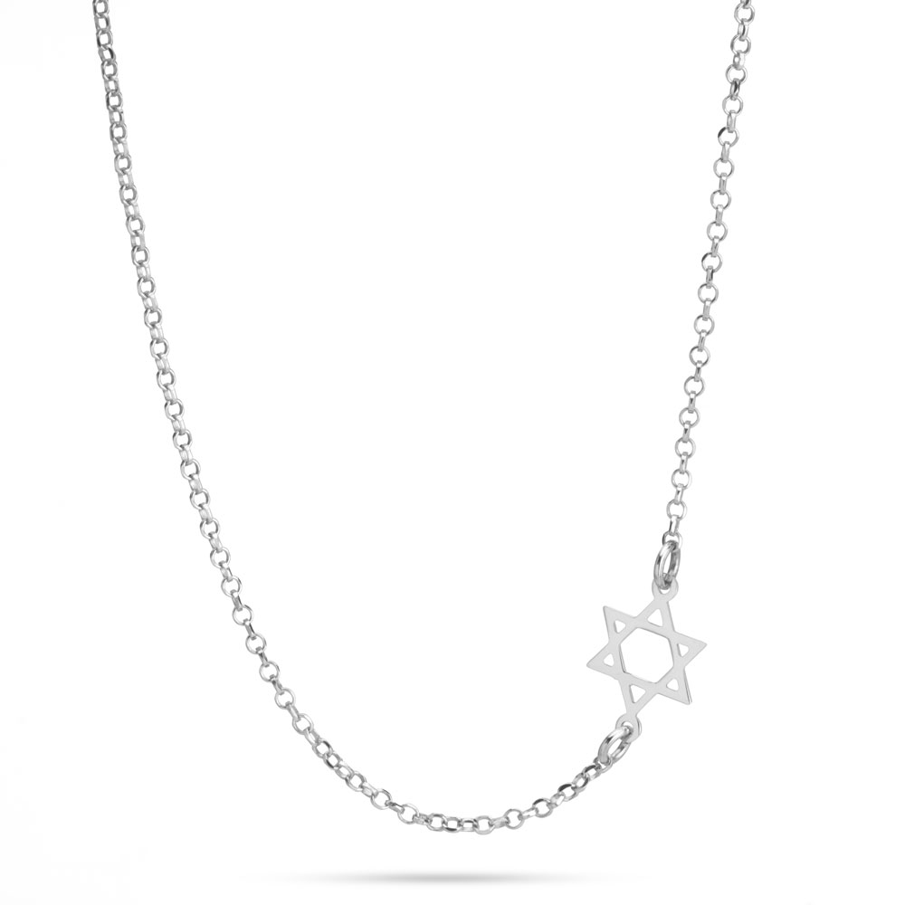 Sideways Star of David Necklace