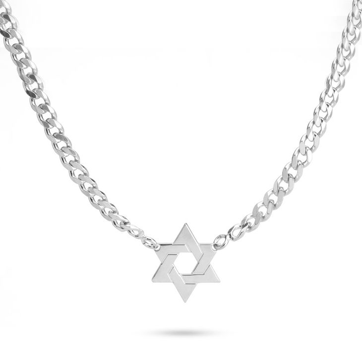 Cuban Chain Star of David Necklace