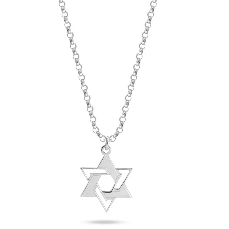 Geometric Star of David Necklace