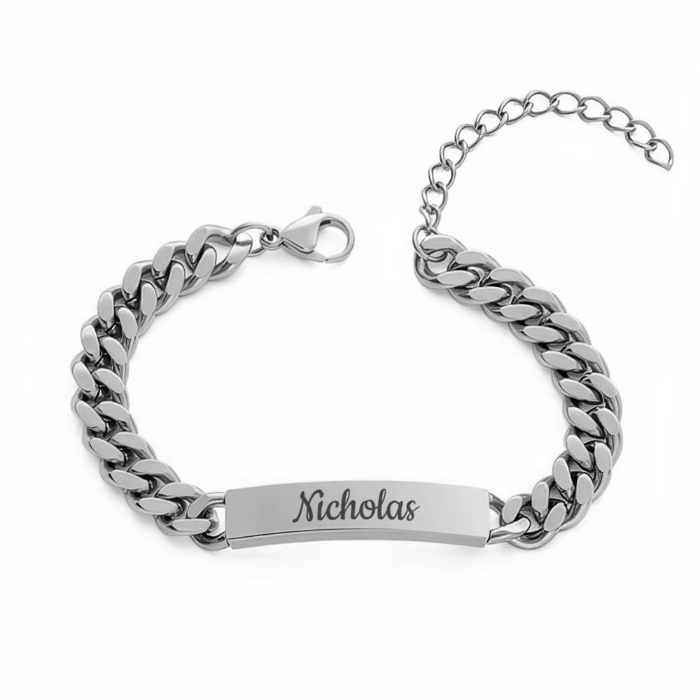 Personalized Cuban ID Bracelet for Mens