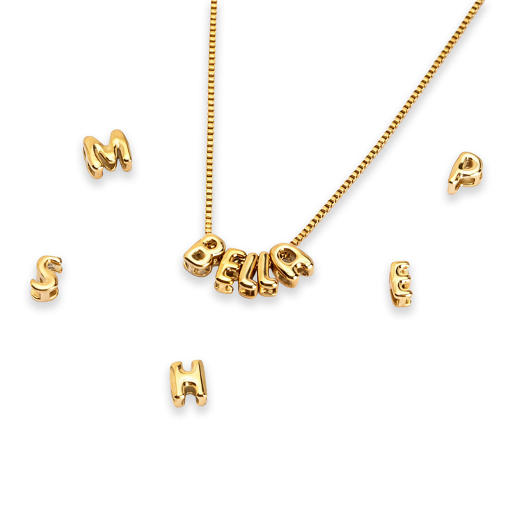 Custom Bubble Name Necklace information