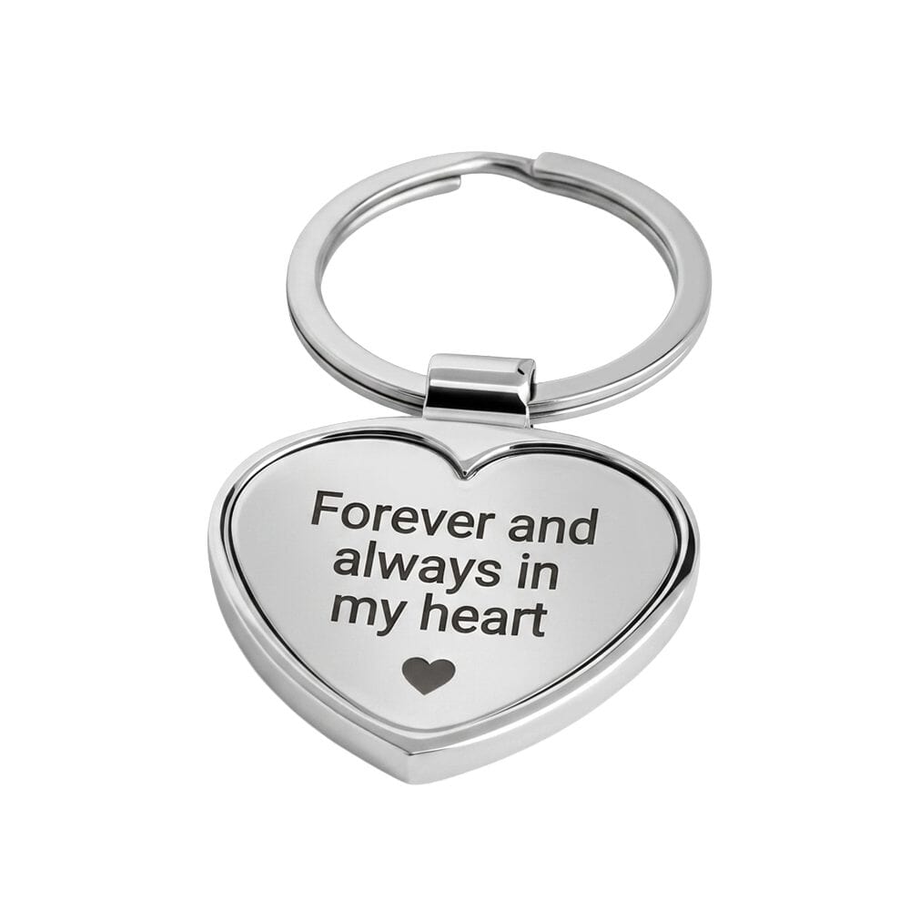 Personalized Engraved Heart Keychain