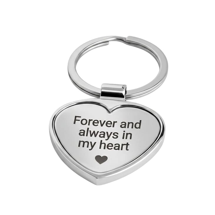 Personalized Engraved Heart Keychain
