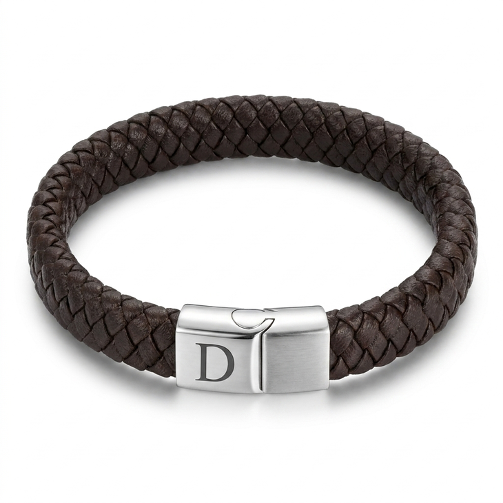 Personalised Initial Leather Bracelet