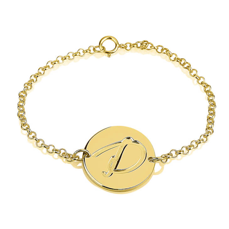 24K Gold Plated Initial Bracelet Shop Now!